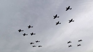 16 Spitfires Flying Together To The Sound of Victory