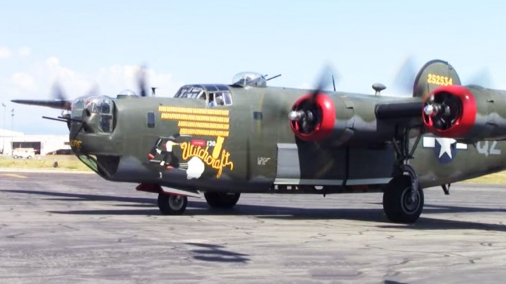 B-24 Liberator, Witchcraft, Warms Up & Takes Off | World War Wings Videos