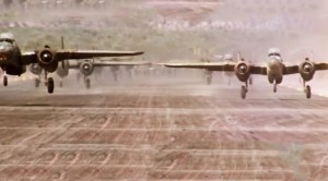 A Lot of  B-25 Mitchells Taking Off At Once- Catch 22 Scene