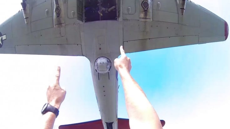 B-17 Flying Fortress Drops Out Skydivers | World War Wings Videos