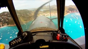 Cockpit View of Corsair In Tropical Paradise