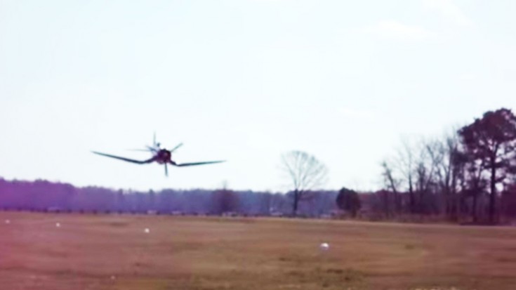 A Corsair Mowing The Lawn: Super Low Flypass | World War Wings Videos