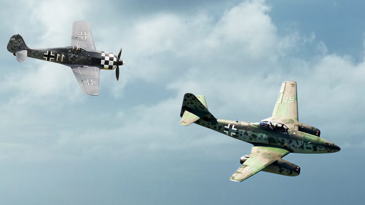 One Of A Kind Flight: Me 262 And Fw 190  Go Up Together | World War Wings Videos