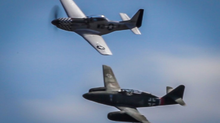 A Rare Sight: P-51 Alongside An Me-262 | World War Wings Videos