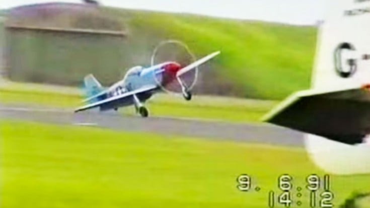 P-51 Mustang Lands In Strong Crosswind–Nearly Loses It | World War Wings Videos