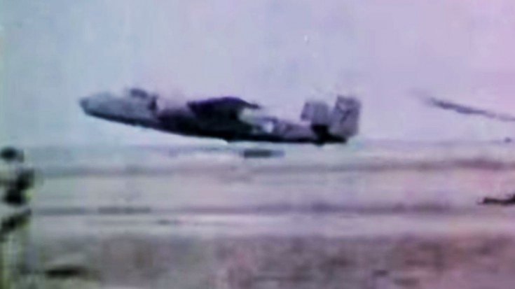 WWII Footage Of Damaged B-25 Mitchell Crash Landing | World War Wings Videos