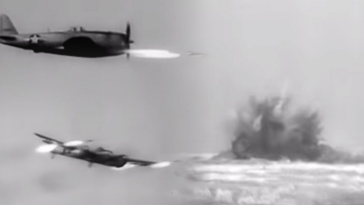 WWII Footage Of Jugs And Lightnings Firing Rockets | World War Wings Videos