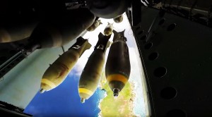 Unique View Of A B-52 Carpet Bombing, But That Precision Though