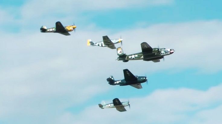 Mitchell Trying To Shake A Zero On Its Tail, While Her Escort Is… | World War Wings Videos