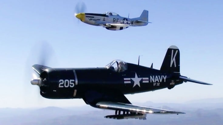 Incredible Air-To-Air Video Of A Corsair And Mustang | World War Wings Videos