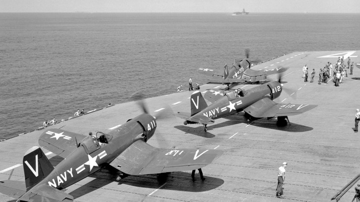 Corsair Catapult Launches And Strafing Runs During Korean War | World War Wings Videos
