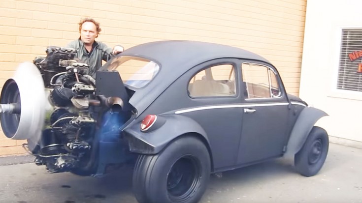 Radial Engine Powered Volkswagen Bug Startup | World War Wings Videos