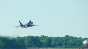 F-22s Afterburner Takeoffs With A Rare WWII Bomber Surprise