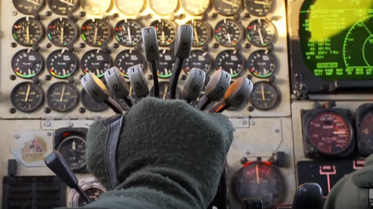 In-Flight Cockpit View Of B-52 Bomber Landing | World War Wings Videos