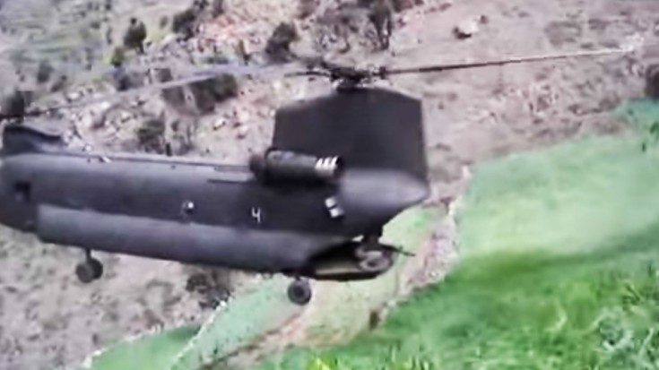 Chinook Extracts Troops With Blades Inches From Mountainside | World War Wings Videos