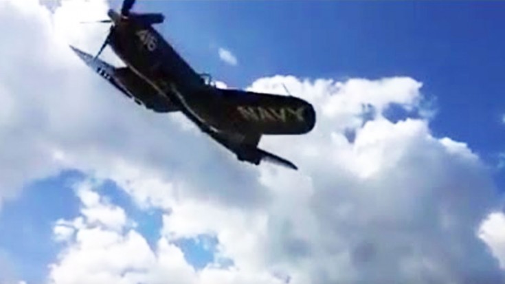 Bystander Gets Buzzed Good By Corsair | World War Wings Videos