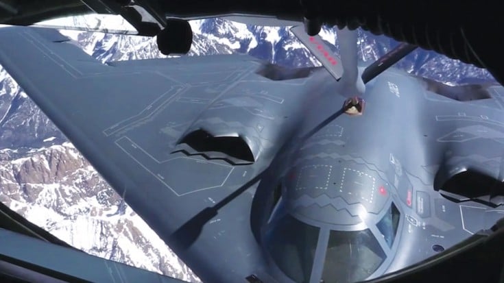 B-2 Exposes Its Crafty Stealth Tech While Refueling | World War Wings Videos