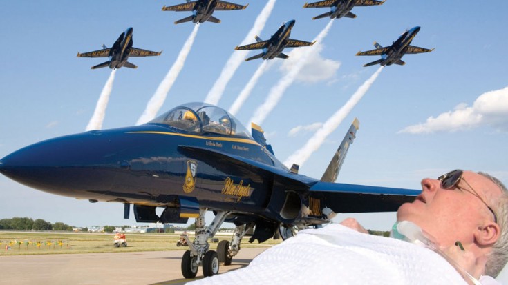 Blue Angels Grant A Paraplegic With Terminal Cancer His Wish | World War Wings Videos