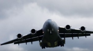 Guy Lines Up For A C-17 Buzz-Job Of A Lifetime