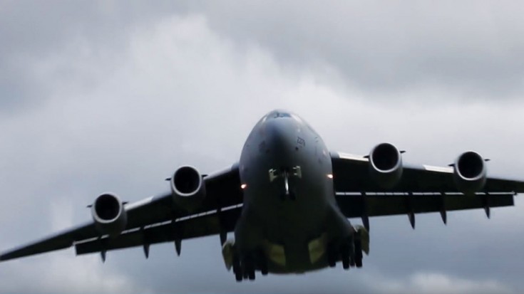 Guy Lines Up For A C-17 Buzz-Job Of A Lifetime | World War Wings Videos