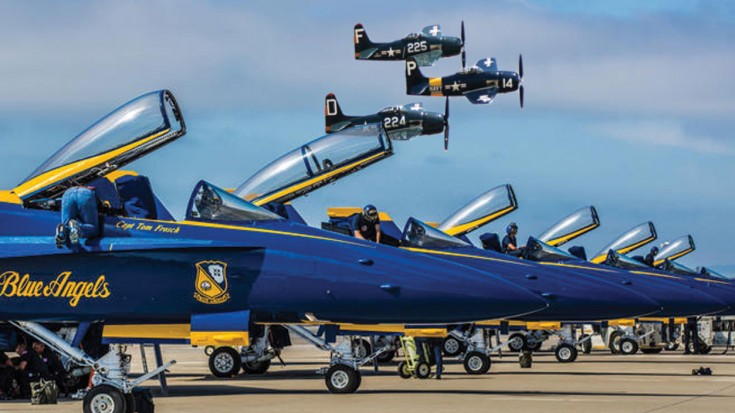 The Most Heartfelt Tribute To The Blue Angels–Hornets With Bearcats | World War Wings Videos