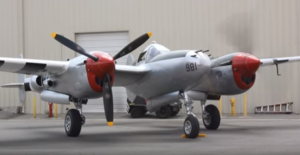 Two P-38 Lightnings Starting Up