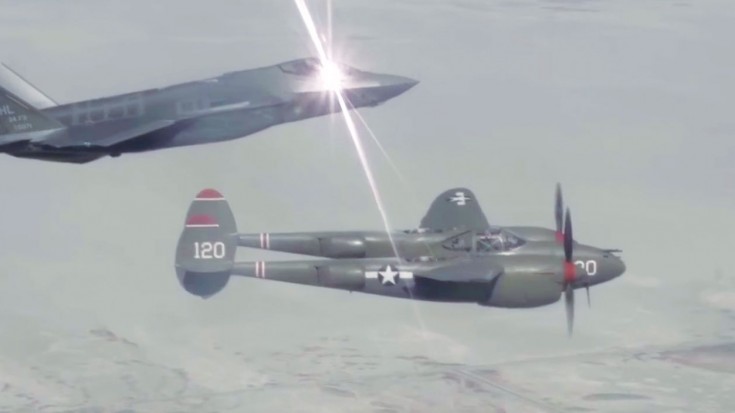 The Only Footage Of A P-38 Flying With An F-35–Stunning Flight | World War Wings Videos
