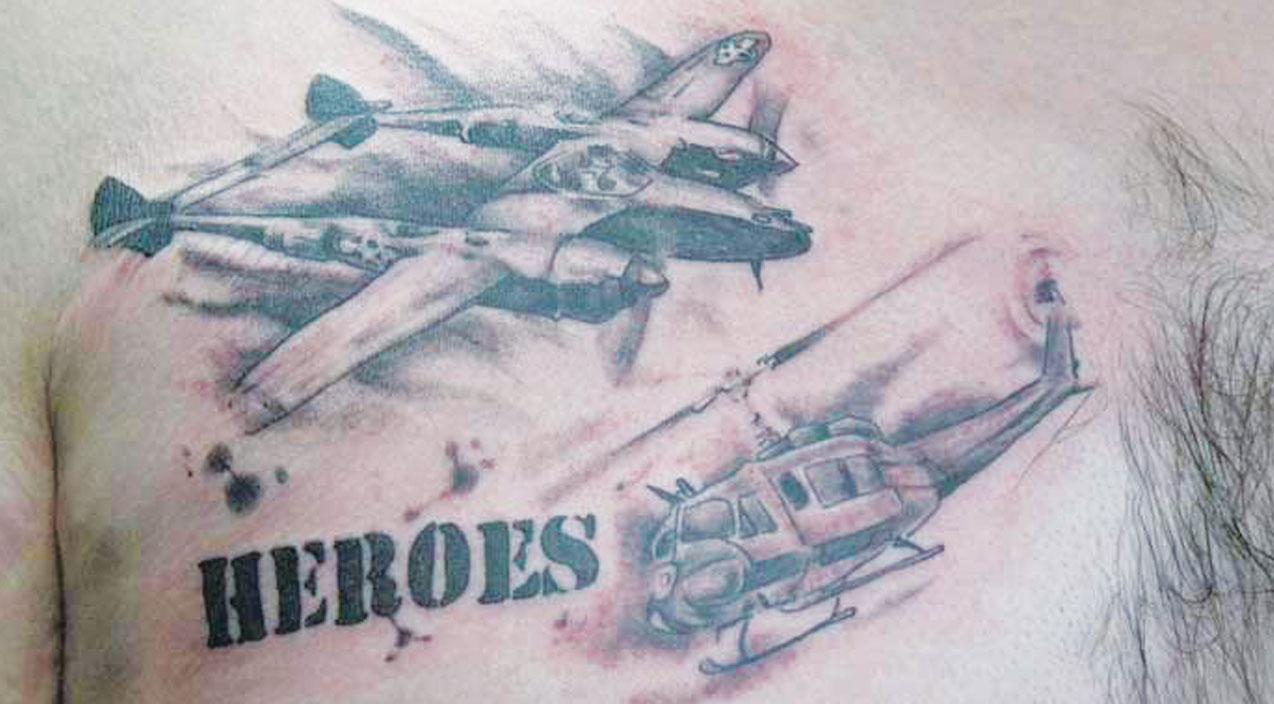 huey helicopter tattoo