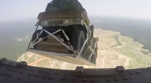 C-17 Globemaster Drops 8 Humvees From 5,000 Feet