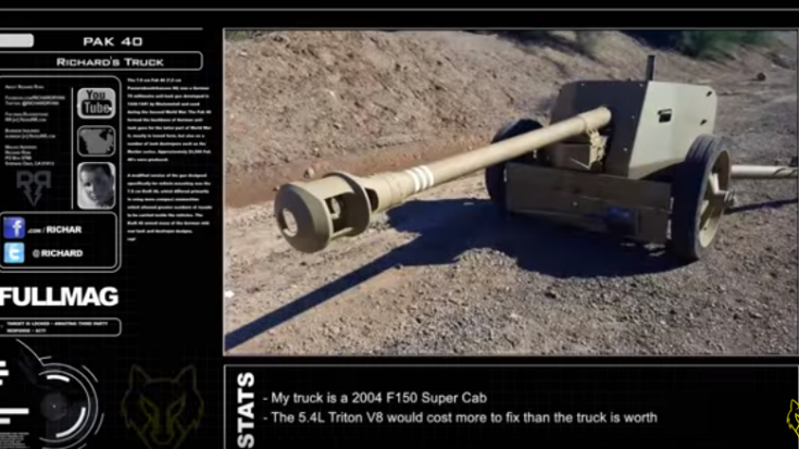 WWII Anti-Tank Gun Takes Out Pickup Truck | World War Wings Videos