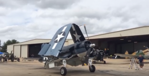 F4U Corsair Starts Up- Also Known As ‘Whistling Death’