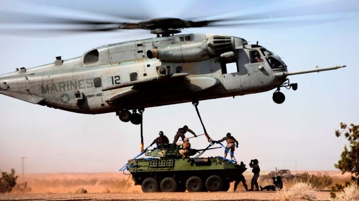 CH-53E Super Stallion - The Military's Biggest Helicopter Hauls A Tank - World War Wings