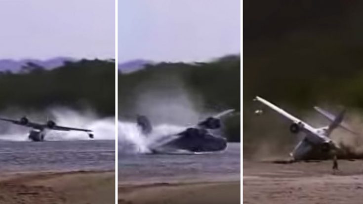 Grumman Goose Crash Landing- Pilot Loses Control | World War Wings Videos