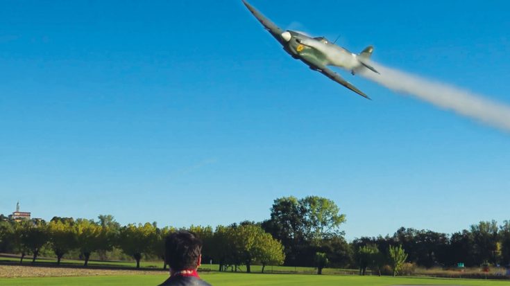 Guy Builds Huge Rc Spitfire, Pops Smoke And Flies It Like A Madman | World War Wings Videos