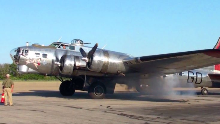 B-17 Rumbles Its Smokey Engine | World War Wings Videos