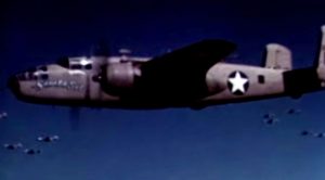 B-25 Squadron Bombing Strike On German Forces In N. Africa- WWII Colorized Footage