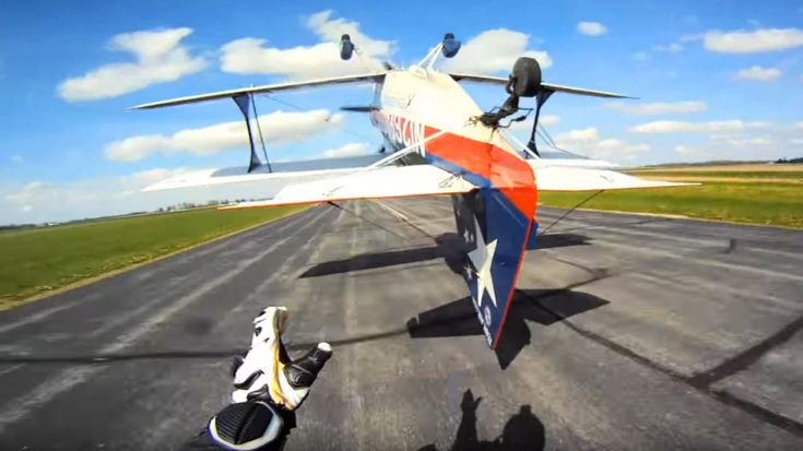 A Pilot And A Biker Pull Off A James Bond Type Stunt | World War Wings Videos