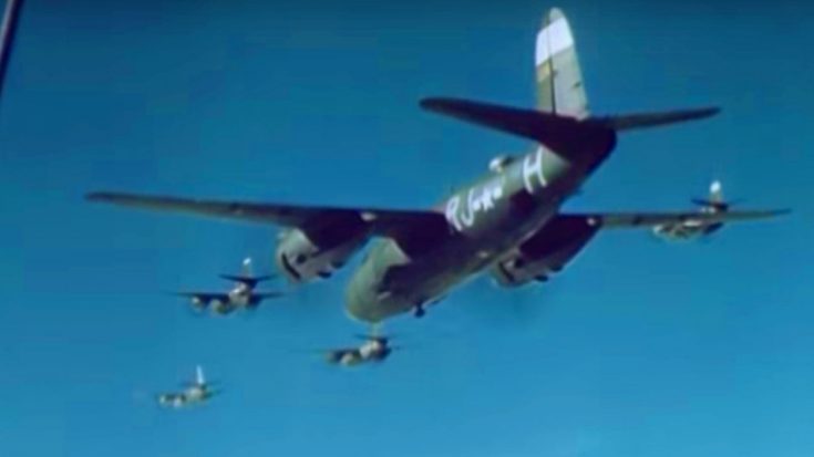 B-26 Marauders Bombing Raid Over Germany Filmed In Color | World War Wings Videos