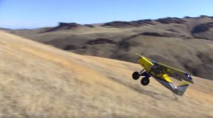 Plane Lands On A Hill, Flips Around And Takes Off In Mere Feet