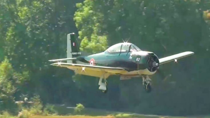 A True Rarity Of Aviation – T-28 Fennec Brings It Down For An Extremely Low Flyby | World War Wings Videos