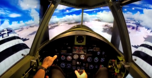 Inside P-47 Thunderbolt Simulator- Put This In Your Man Cave