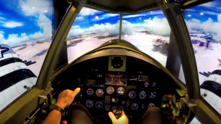 Inside P-47 Thunderbolt Simulator- Put This In Your Man Cave | World War Wings Videos