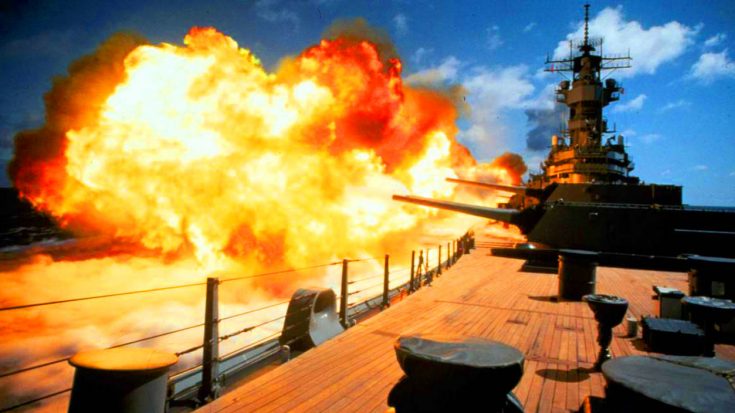 Legendary USS Missouri Fires In Anger For The First Time In 40 Years | World War Wings Videos