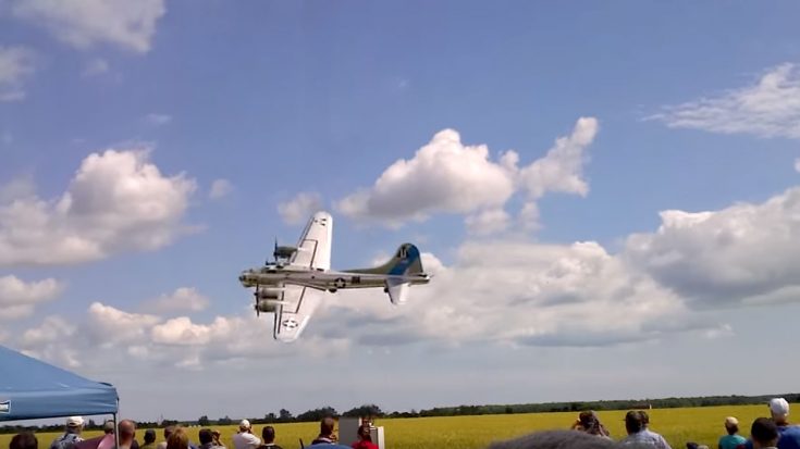 B-17 Flying Fortress Low Fly By Over Crowd | World War Wings Videos