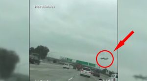 Motorist Just Caught A Plane Crashing On The Freeway-Burst Into Flames
