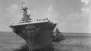 WWII Footage: USS Hornet Hit By Japanese Torpedoes – Carrier’s Final Moments