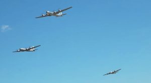 The Only 2 Airworthy B-29s Finally In The Air Together-Lead By B-1,B-2 And B-52