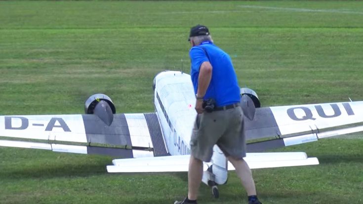 Rc Ju-52 Has Engine Trouble And Ends Up Smashing Cars | World War Wings Videos