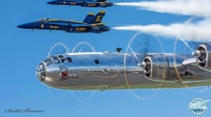 Guy Captures Footage Of B-29 Doc With The Blue Angels-Talk About A Historic Moment