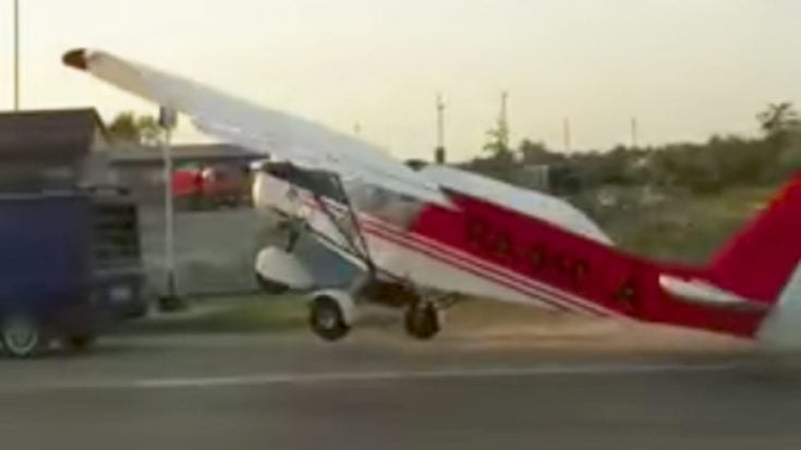 Plane Tries Taking Off On Jammed Road, Ends Up Slamming Into Parked van | World War Wings Videos